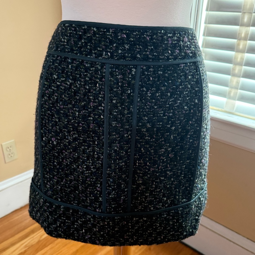 J. Crew Black multi Tweed Mini Skirt